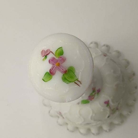 Fenton Spanish Lace Silver crest Bell - Picture 2 of 4